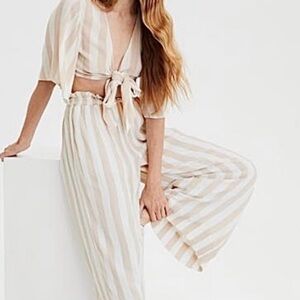 Striped flowy pants